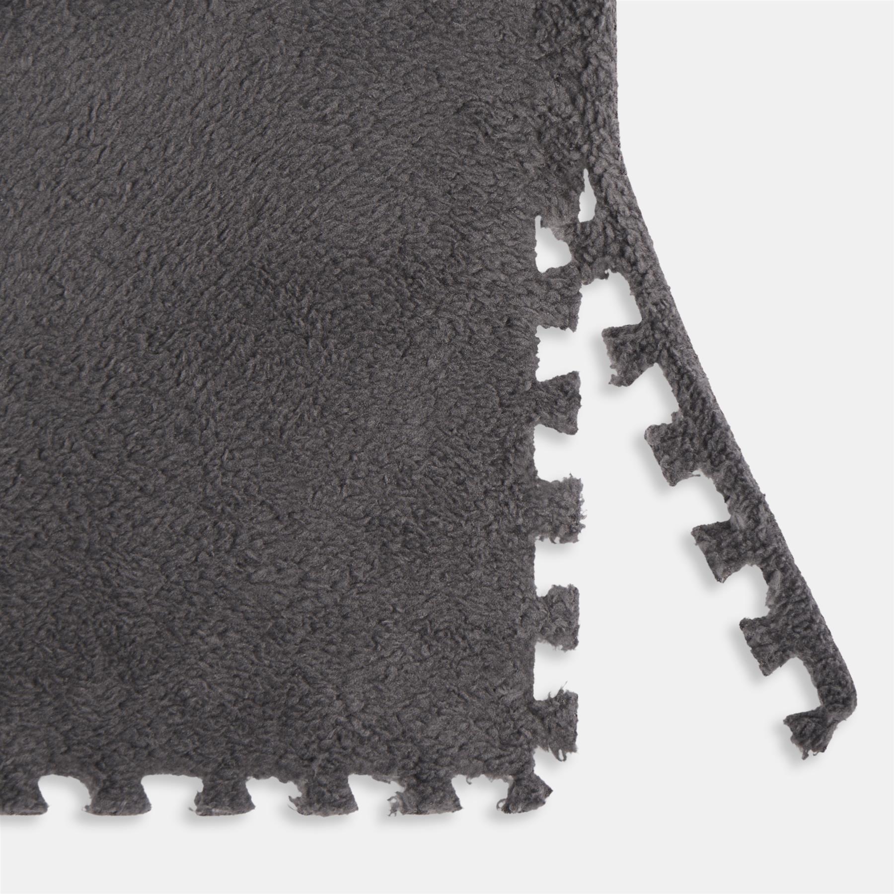 OHS Interlocking Foam Floor Tiles Teddy Fleece Soft Kids Play Mat Carpet Yoga
