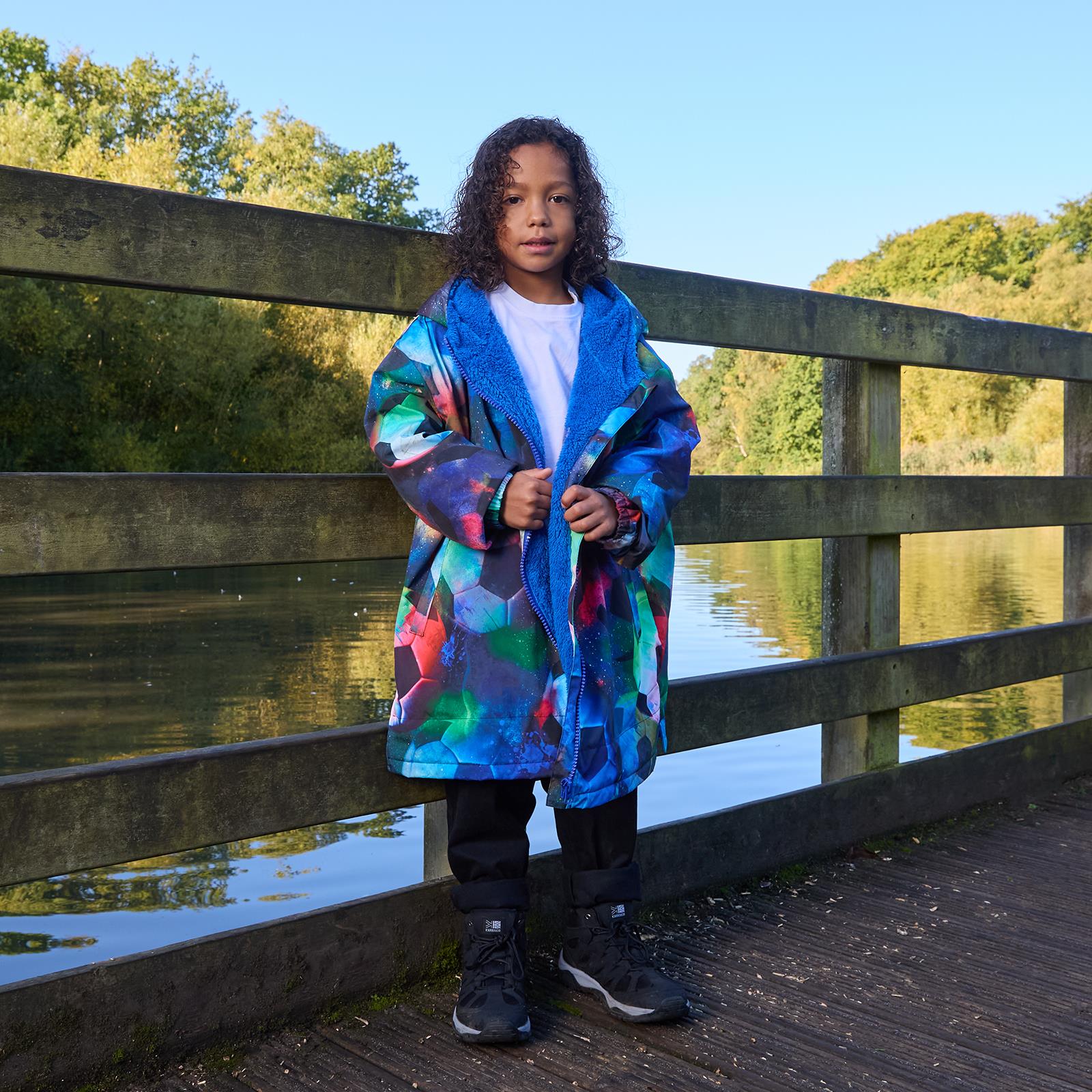 OHS Drying Changing Robe Sherpa Lined Water Resistant Oversize Coat Adults Kids