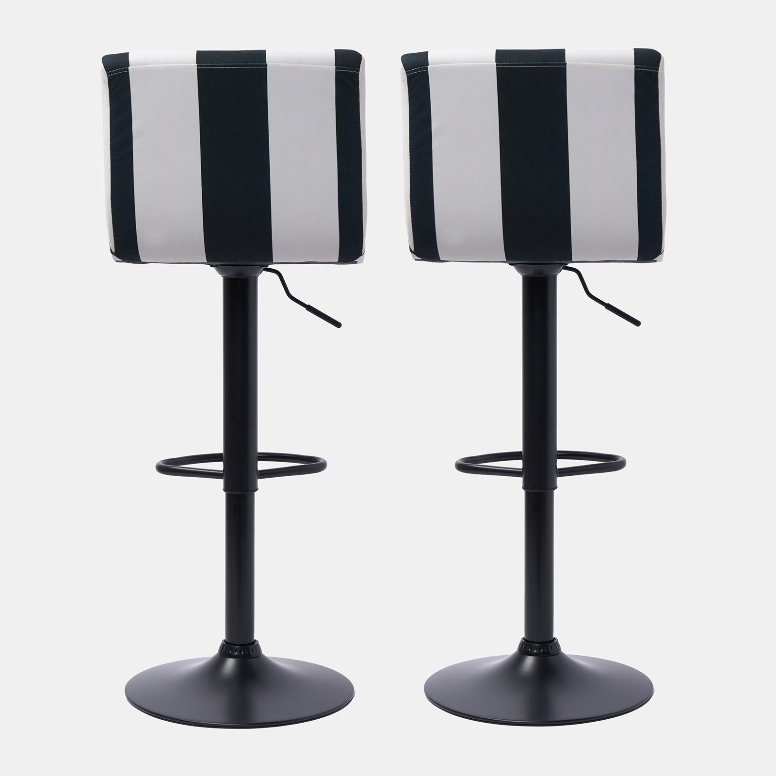 Adjustable Bar Stools x 2 Velvet Swivel Pub Seat Kitchen Breakfast Counter Chair - Picture 11 of 47
