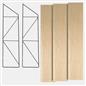 3 Tier Wooden Shelving Wall Display Wire Modern Organiser Home Storage Office