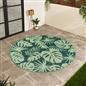 OHS Palm Print Garden Rug Outdoor Waterproof Area Mat Patio Decor