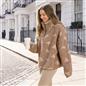 OHS Bows Half Zip Hoodie Teddy Fleece Winter Thermal Jumper Pullover Sweatshirt