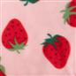 OHS Strawberry Print Throw Soft Polar Fleece Lightweight Blanket - 120 x 150cm