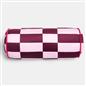 OHS Checkerboard Print Bolster Pillow Piped Matte Velvet Back Support Cushion