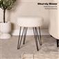 Stool Boucle Fleece Chair Dressing Table Vanity Seat Pouffe Home Spa Foot Rest
