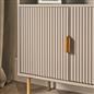 OHS Ribbed Display Cabinets 4 Tier Engineered Wood Shelf Storage Unit