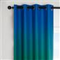 Ombre Eyelet Blackout Kids Curtains Pair of Ring Top Rainbow Ready Made Panels