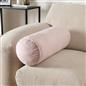 OHS Piped Edge Bolster Cushion Matte Velvet Bedroom Sofa Plump Filled Pillow