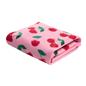 OHS Cherry Print Throw Soft Blanket Polar Fleece Lightweight Bedspread