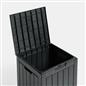OHS Garden Storage Box Weather Resistant Plastic Wood Effect Outdoor Organiser