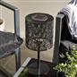 OHS Solar Table Lamp Carved Metal Cordless Outdoor Garden Light Dusk Sensor