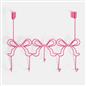 OHS Bows Over the Door Hook Hanger 5 Hooks Metal Coats Towel Rack