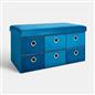 Storage Cube Unit 6 Draw Ottoman Space Saving Velvet Chest Shoe Boucle Organiser