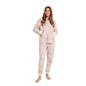 OHS Animal Print Loungewear Set Winter Sherpa Nightwear 2-Piece Hoodie Jogger