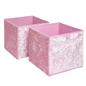 OHS Crushed Velvet Storage Boxes Cube Set Square Foldable Folding Toys Clothes