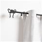 OHS Bow Curtain Pole Extendable 70-220cm Metal 16mm Finnials Decor