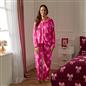 OHS Bows Pyjama Set Womens Button Through Baby Fleece Loungewear Nightwear