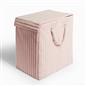 OHS Ribbed Laundry Basket with Lid Foldable Hamper Bag Washing Bin Storage
