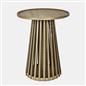 OHS Ivy Side Table Slatted Engineered Wood Living Room Bedroom Bedside