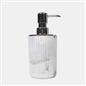 Bathroom Accessories 4 Piece Set Ribbed Soap Dispenser Holder Tumbler Toothbrush