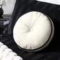 OHS Velvet Filled Cushion Round Bedroom Decor Scatter Chair Sofa Button Pillow