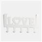 Over Door 5 Hook Clothes Coat Hanger Love Organiser Space Saving Home Decor Rail