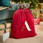 OHS Christmas Alphabet Stocking Sack Set Festive Xmas Santa Gift Bag