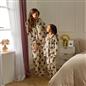OHS Bows Pyjama Set Kids Button Through Baby Fleece Family Loungewear Nightwear