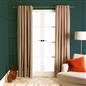 OHS Boucle Eyelet Curtains Blackout Pair Ready Made Ring Top Energy Saving