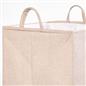 Laundry Basket Bag Foldable Drawstring Clothes Bin Organiser Faux Linen Handles