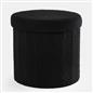 OHS Ottoman Boucle Storage Box Folding Footstool Cube Round Rectangle
