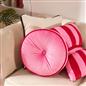 OHS Velvet Filled Cushion Round Bedroom Decor Scatter Chair Sofa Button Pillow