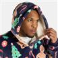 OHS Print Hooded Blanket Adult Xmas Winter Sherpa Lined Throw Oversized Hoodie