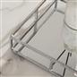 OHS Mirrored Serving Tray with Metal Frame Tealight Holder Vanity Display Plate