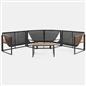 OHS Santorini Corner Sofa Table Set 5 Seater Garden Outdoor Patio Couch