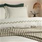 OHS Wave Border Bedding Set Microfibre Print Duvet Cover with Pillowcase