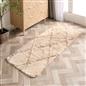 OHS Diamond Check Rug Non Slip Fluffy Soft Luxury Floor Carpet Hallway Runner