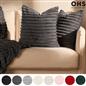 OHS Thick Rib Cushion Covers Faux Fur Soft Fleece Square Pillowcases Home Decor