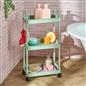 OHS Trolley Cart 3 Tier Roll Bathroom Storage Portable Kitchen Home Organiser