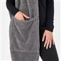 OHS Long Teddy Fleece Scarf Pocket Soft Wrap Plush Womens Shawl Neck Hand Warmer