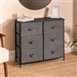 OHS Fabric Cabinet Bedside 2/3/4/5/6 Drawers Storage Unit Clothes Home Organiser