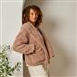 OHS Waterfall Short Cardigan Teddy Fleece Open Front Wrap Loungewear Outwear