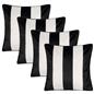 OHS Stripe Cushion Covers 2 Pack Matte Velvet Square Pillowcases Home Decor