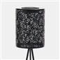 OHS Solar Floor Lamp Carved Metal Cordless Outdoor Garden Light Dusk Sensor