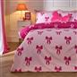 OHS Bow Reversible Duvet Cover Set with Pillowcase Polycotton Microfibre Bedding