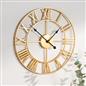 Large Wall Clock Roman Numerals Skeleton Big Open Round Face Living Room Kitchen
