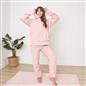 OHS Fleece Loungewear Set Coral Winter Sherpa Nightwear 2-Piece Hoodie Jogger