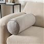 OHS Piped Edge Bolster Cushion Matte Velvet Bedroom Sofa Plump Filled Pillow