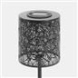 OHS Solar Table Lamp Carved Metal Cordless Outdoor Garden Light Dusk Sensor
