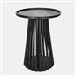 OHS Ivy Side Table Slatted Engineered Wood Living Room Bedroom Bedside